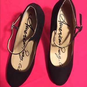 American Rag Cie, black suede shoes size 8